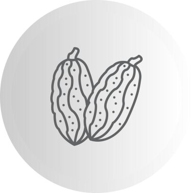 Bitter Melon Yenilikçi Düz Ürün Tasarım Sembolü