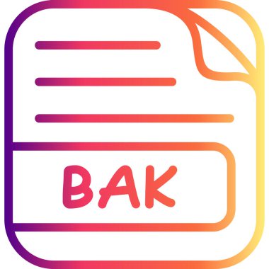 Bak Dosya simgesinin yer aldığı renkli Gradyan arkaplanı