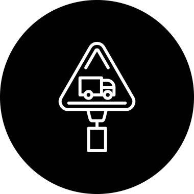 Kamyon Hattı Basit Simgesi