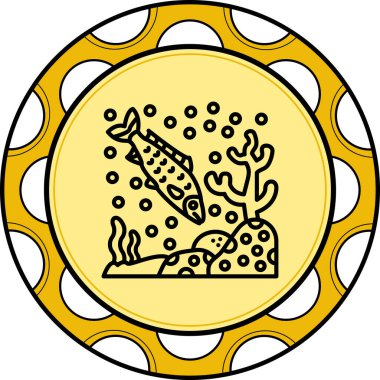 Genel Sazan Modern Dengeli Markalaştırma Vektörü Sembolü