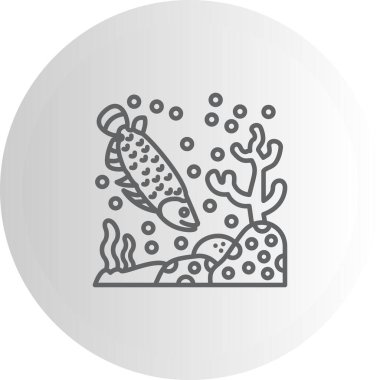 Asya Arowana Eşsiz Düz Dijital Tasarım Nesnesi