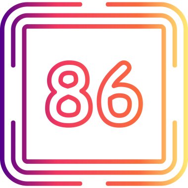 Seksen Altı Web simgesi vektör illüstrasyonu