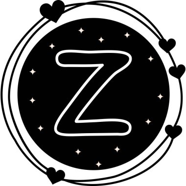 Küçük harf Z web simgesi vektör illüstrasyonu