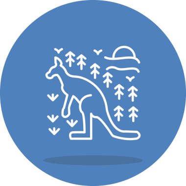 Kanguru Web simgesi vektör illüstrasyonu
