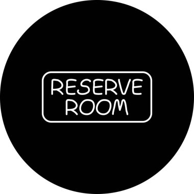 Rezerv Odası Web simgesi vektör çizimi