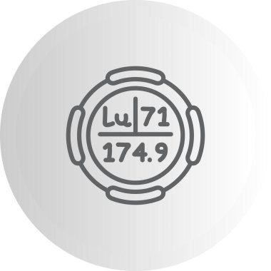 Lutetium web simgesi vektör illüstrasyonu