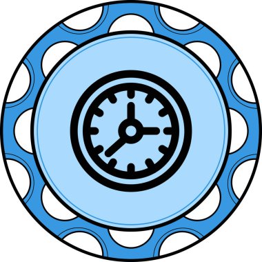 saat web simgesi vektör illüstrasyonu