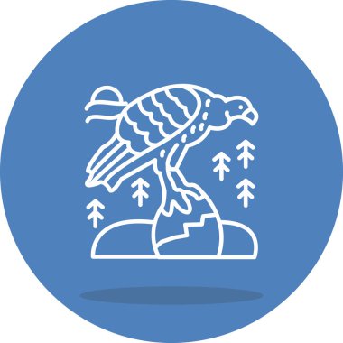 Kral Akbaba simgesi vektör illüstrasyon tasarımı