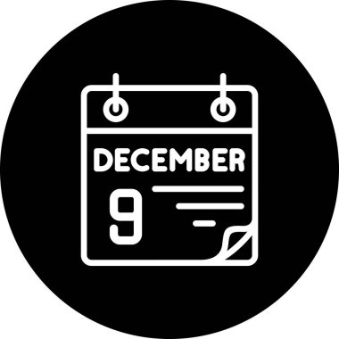 9 Aralık Eşsiz Yenilikçi Dijital Grafik Sembolü