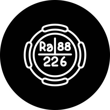 Radyum Web simgesi vektör çizimi