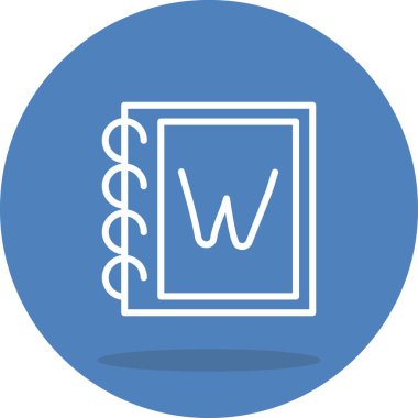 Küçük Harf W Dengeli Yenilikçi Ürün Grafik Elementi