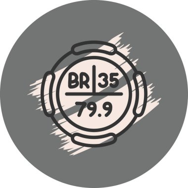 Bromine sembolü, periyodik tablonun kimyasal elementi, vektör simgesi