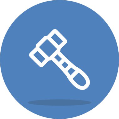 Modern Çekiç Hattı Simgesi Beyaz Arkaplanda İzole Edildi 