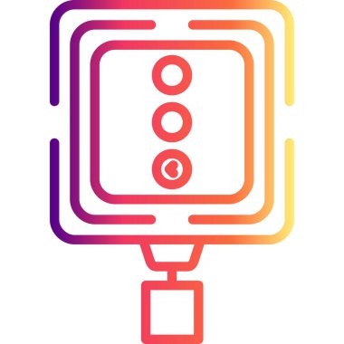 Sola Dön Sinyal Modern Düz Tasarım Özelliği