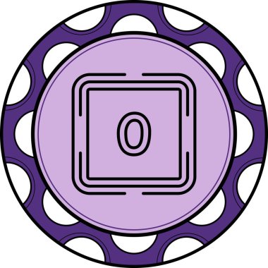 Sıfır web simgesi vektör illüstrasyonu sayılıyor