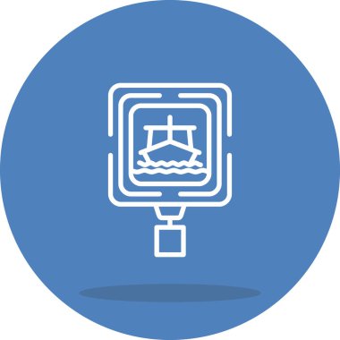 Ferry web simgesi vektör illüstrasyonu