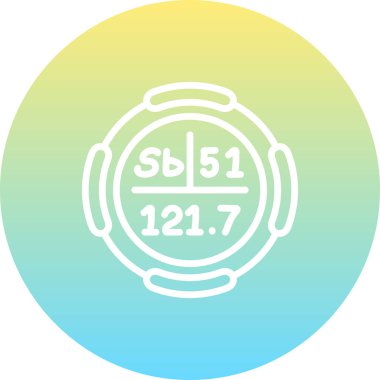 Antimon Kimyasal Element Basit Simge, Vektör