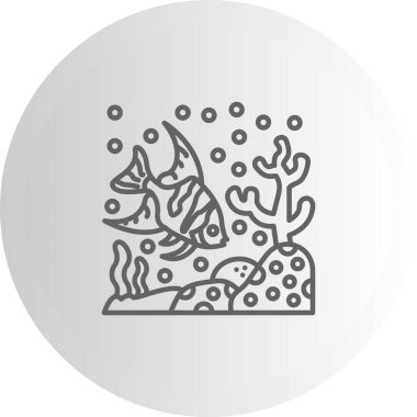 Melek Balık web simgesi vektör illüstrasyonu