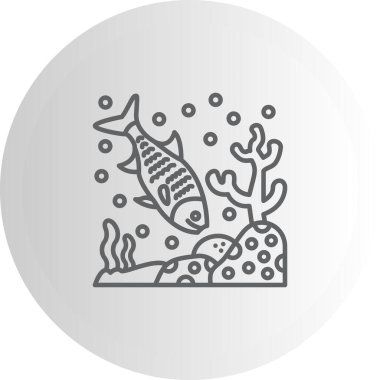 Gümüş Balık web simgesi vektör illüstrasyonu