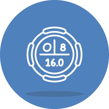 Oksijen sembolü, periyodik tablonun kimyasal elementi, vektör simgesi