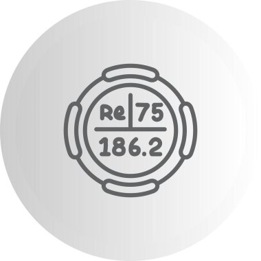 Rhenyum sembolü, periyodik tablonun kimyasal elementi, vektör simgesi