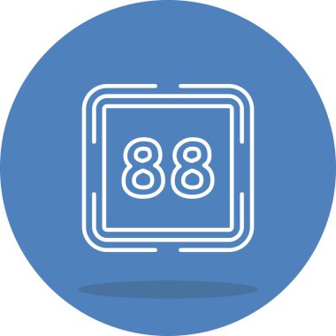 Seksen sekiz web simgesi vektör illüstrasyonu