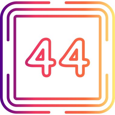 Kırk dört Web simgesi vektör illüstrasyonu