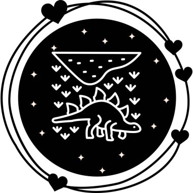 Stegosaurus simgesi vektör çizimi