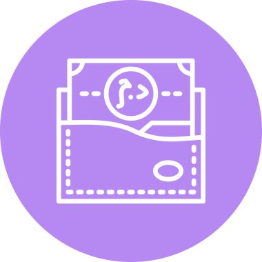 Wallet icon, vector illustration simple design