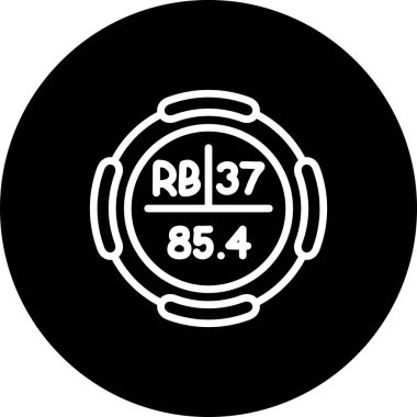 Rubidium Kimyasal Element Basit Simge, Vektör