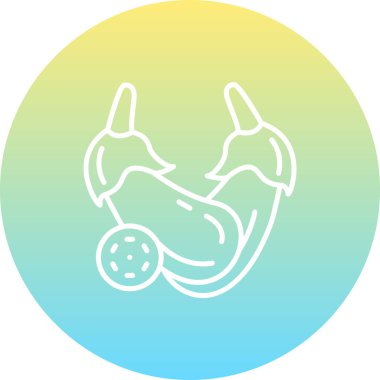 Patlıcan Yenilikçi Düz Ürün Tasarım Sembolü