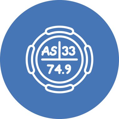 Arsenik sembolü, periyodik tablonun kimyasal elementi, vektör simgesi