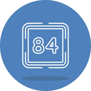 Bir numara seksen dört eşmerkezli kare çerçevelerin içinde yer alır.