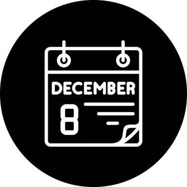 8 Aralık Eşsiz Yenilikçi Dijital Grafik Sembolü