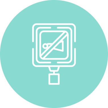 Alarm Web simgesi vektör illüstrasyonu yok