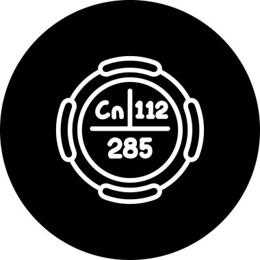 Kopernik sembolü, periyodik tablonun kimyasal elementi, vektör simgesi