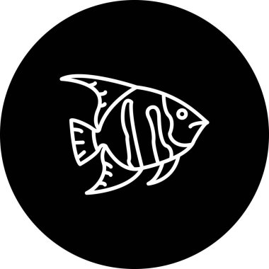 Melek Balık web simgesi vektör illüstrasyonu