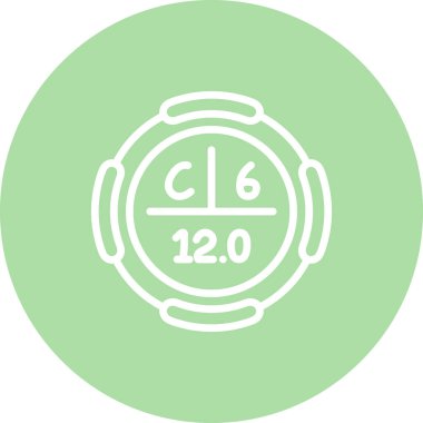 Karbon sembolü, periyodik tablonun kimyasal elementi, vektör simgesi