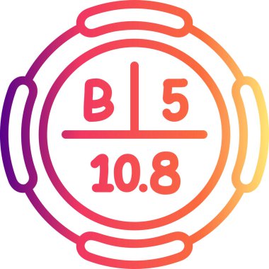 Boron sembolü, periyodik tablonun kimyasal elementi, vektör simgesi