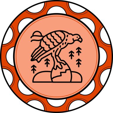 Kral Akbaba simgesi vektör illüstrasyon tasarımı