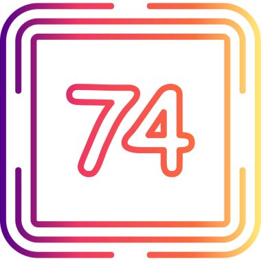 74 Web simgesi vektör illüstrasyonu