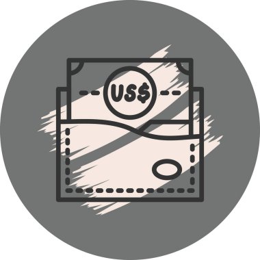 Wallet icon, vector illustration simple design