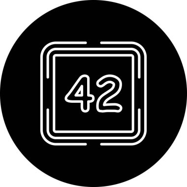 42 Web simgesi vektör illüstrasyonu