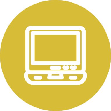 dizüstü bilgisayar simgesi, vektör illüstrasyonu basit tasarım