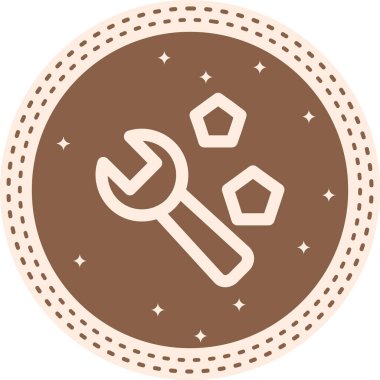 İngiliz anahtarı simgesi, vektör illüstrasyonu basit tasarım.