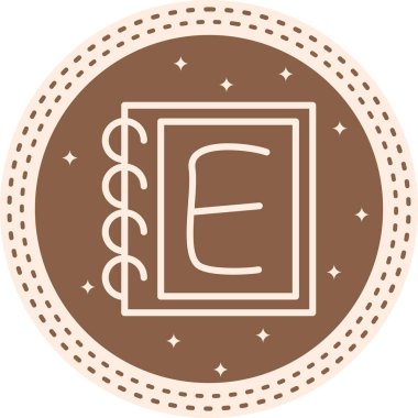 Büyük harf E Web simgesi vektör illüstrasyonu