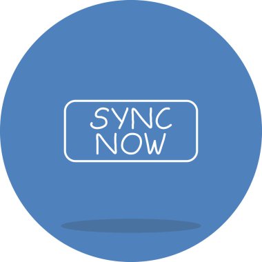 Sync Now Düğme Simgesi, Basit İllüstrasyon