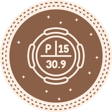 Fosfor Kimyasal Element Basit Simge, Vektör