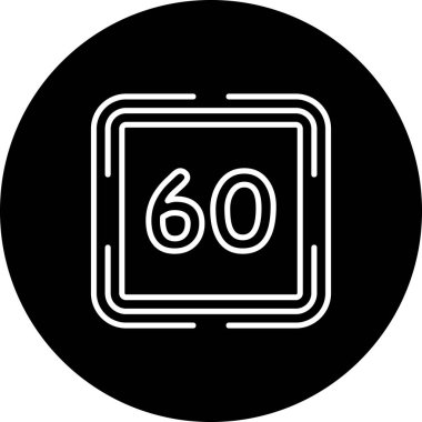 Altmış web simgesi vektör illüstrasyonu