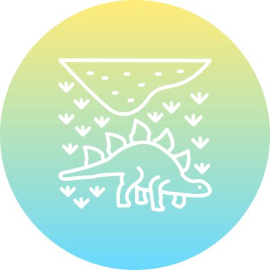 Stegosaurus simgesi vektör çizimi